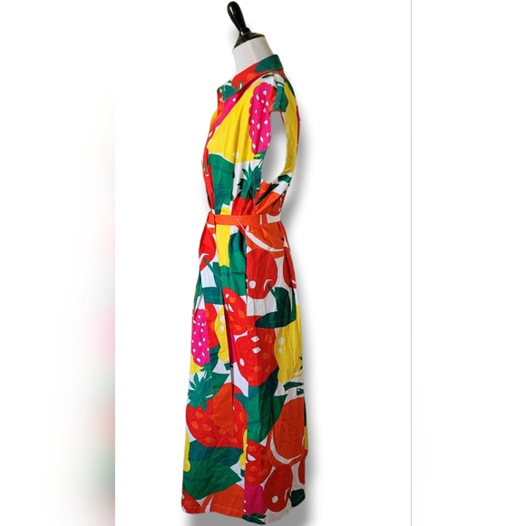 Boden Rachel Cotton Midi Shirt DressMulti, Summer Fruits 12R - Picture 4 of 10